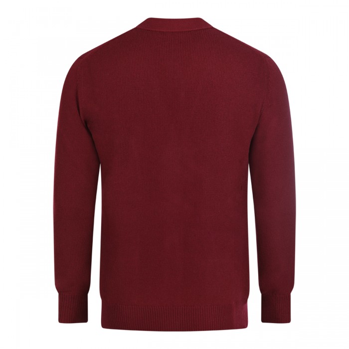 RED WOOL BLEND KNITWEAR 2