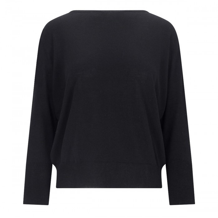 BLACK WOOL KNITWEAR