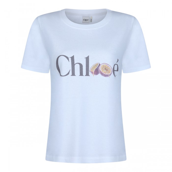 WHITE COTTON T-SHIRT