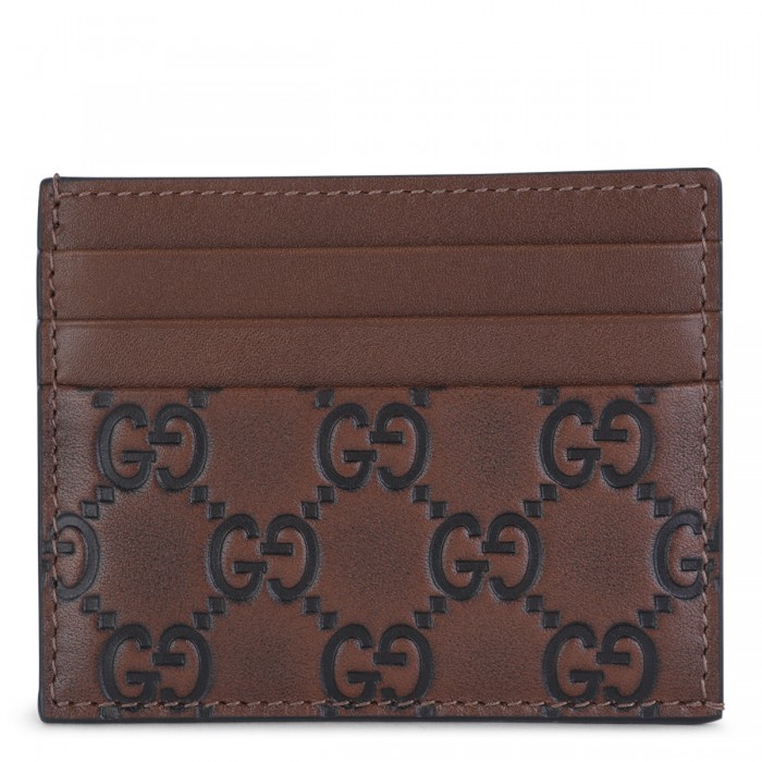 BROWN LEATHER CARD HOLDER
