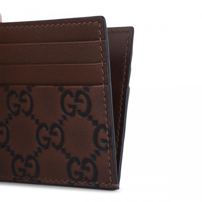 BROWN LEATHER CARD HOLDER 2
