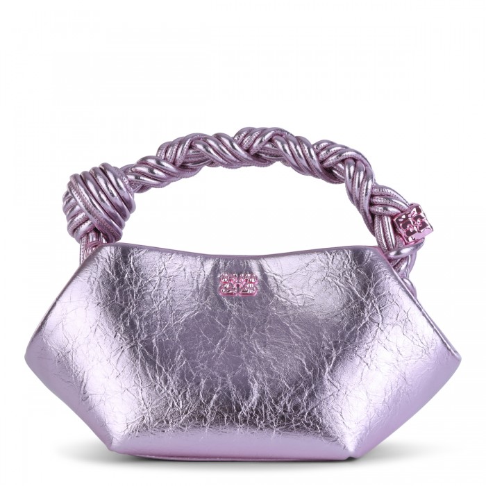 SILVER PINK TOP HANDLE BAG