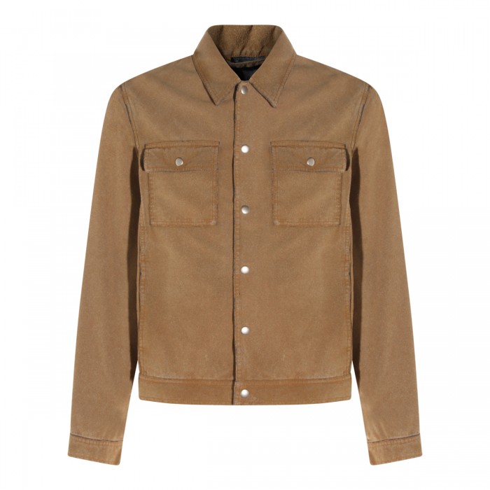 BROWN COTTON DENIM JACKET