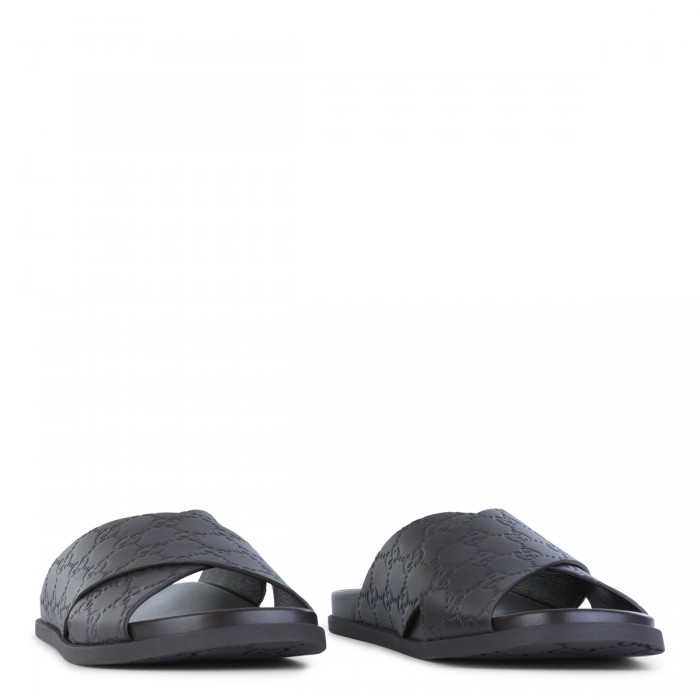 BLACK LEATHER FLATS 2