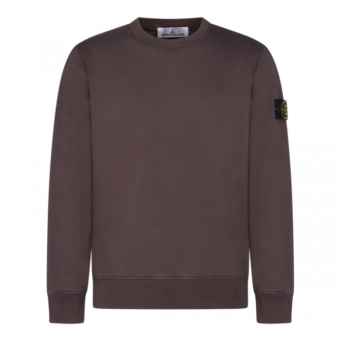 BROWN COTTON SWEATSHIRT