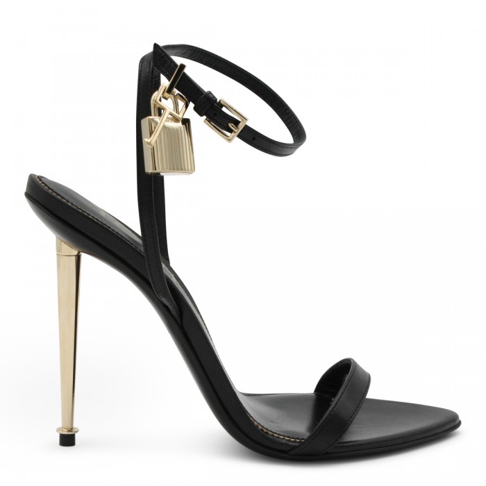 BLACK LEATHER SANDALS