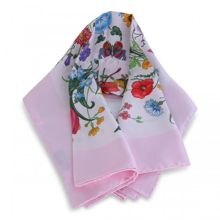 PINK SILK SCARF 2