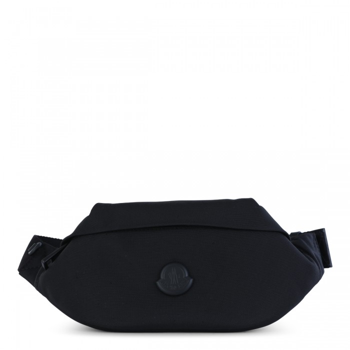 BLACK COTTON BELT BAG