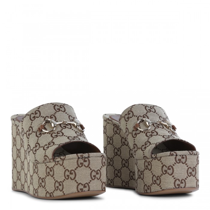 BEIGE COTTON SANDALS 2