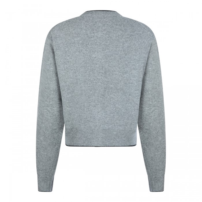 GREY WOOL BLEND KNITWEAR 2