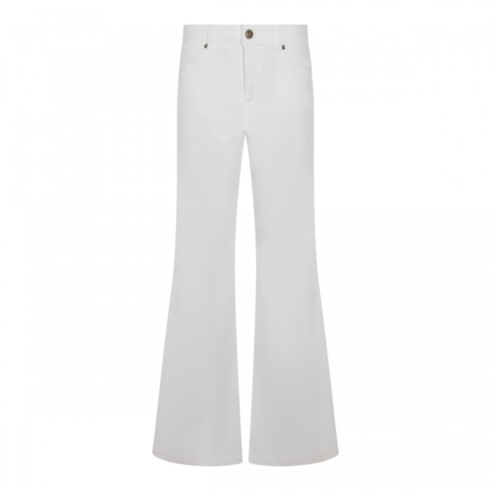 WHITE COTTON JEANS