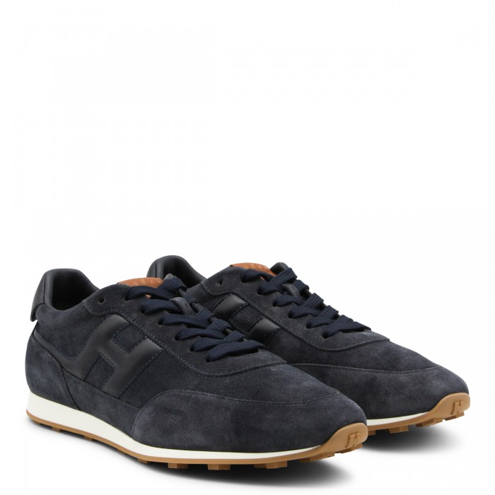 NAVY LEATHER SNEAKERS 2