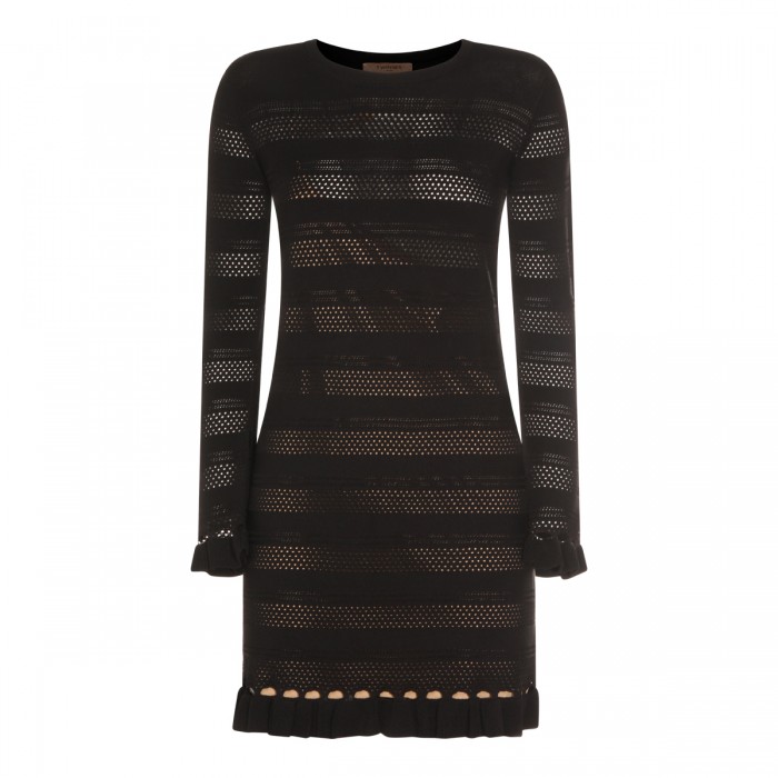 BLACK VISCOSE DRESS