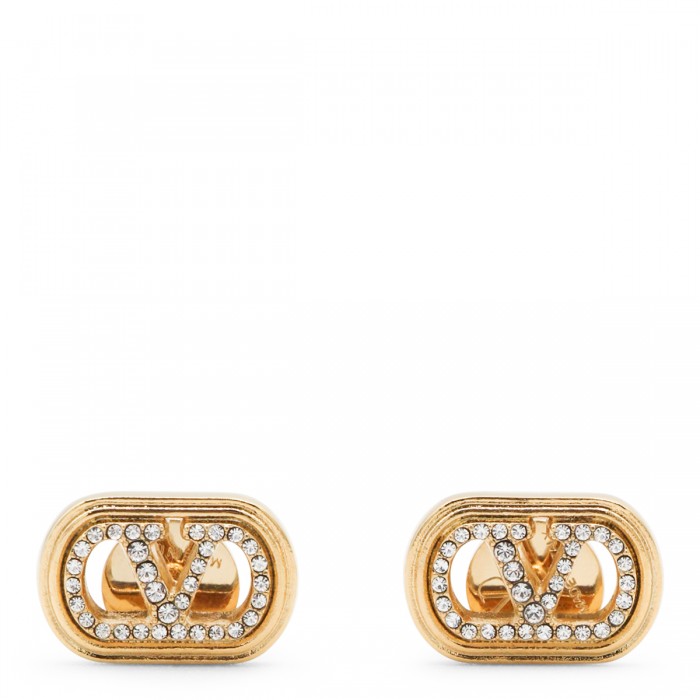 GOLD AND CRYSTAL EARRINGS