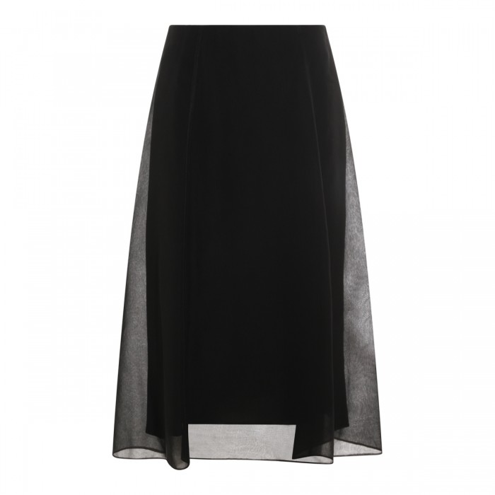 BLACK SILK SKIRT