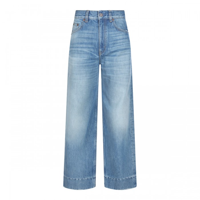 LIGHT BLUE COTTON JEANS