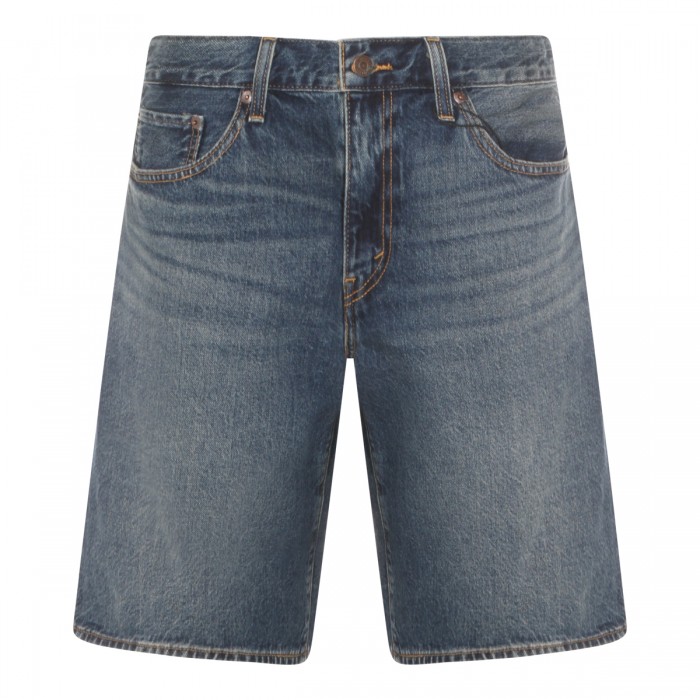 BLUE COTTON BAGGY DAD JORT
