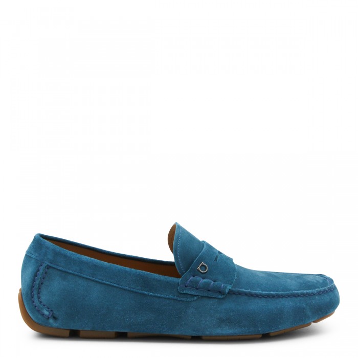 BLUE LEATHER LOAFERS