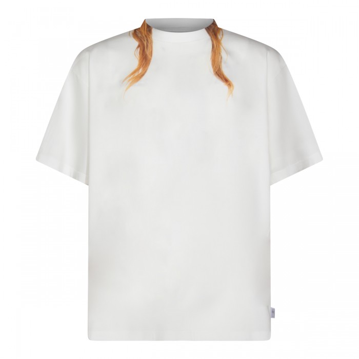 WHITE COTTON T-SHIRT