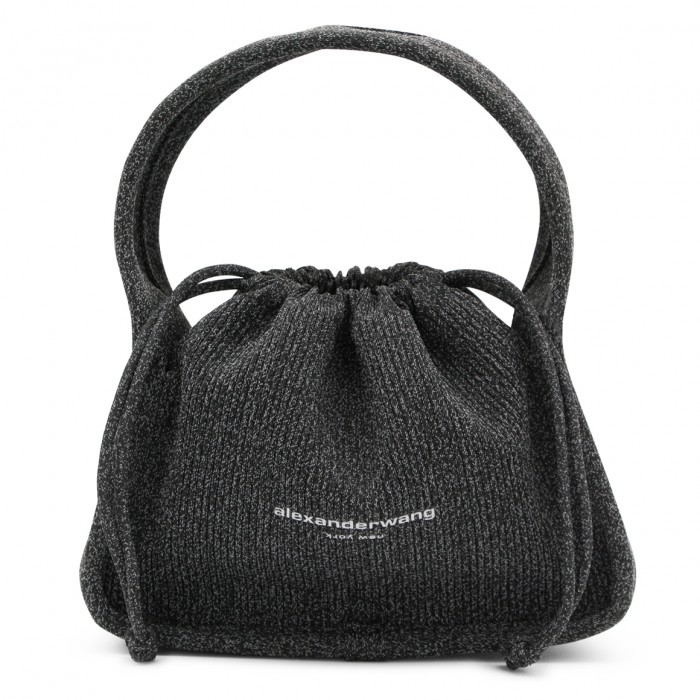 BLACK COTTON SATCHEL