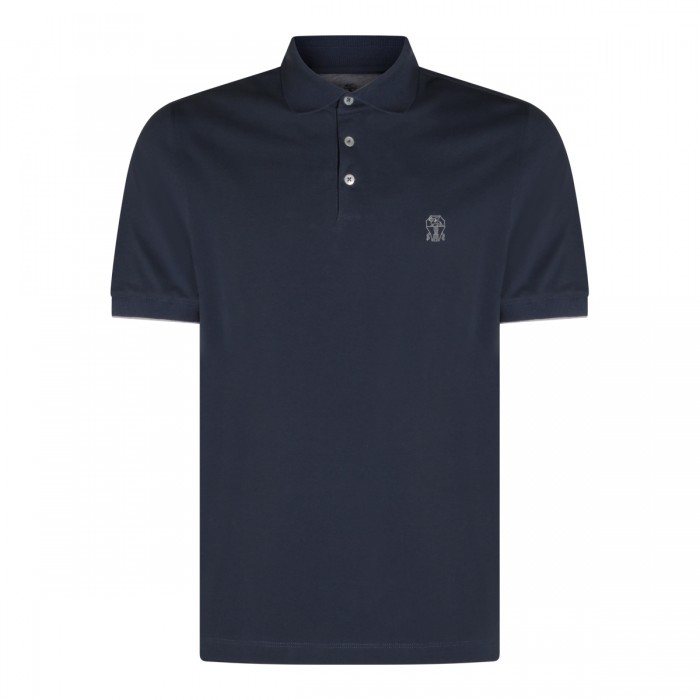 BLUE COTTON POLO SHIRT
