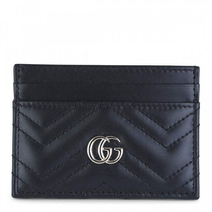BLACK LEATHER CARD HOLDER