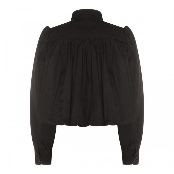 BLACK COTTON CASUAL JACKET 2