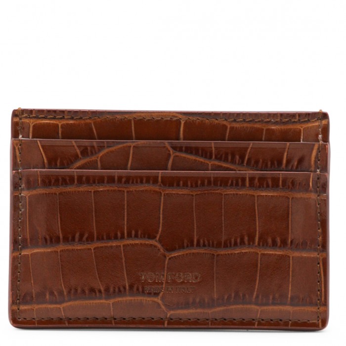 CARAMEL LEATHER CARD HOLDER