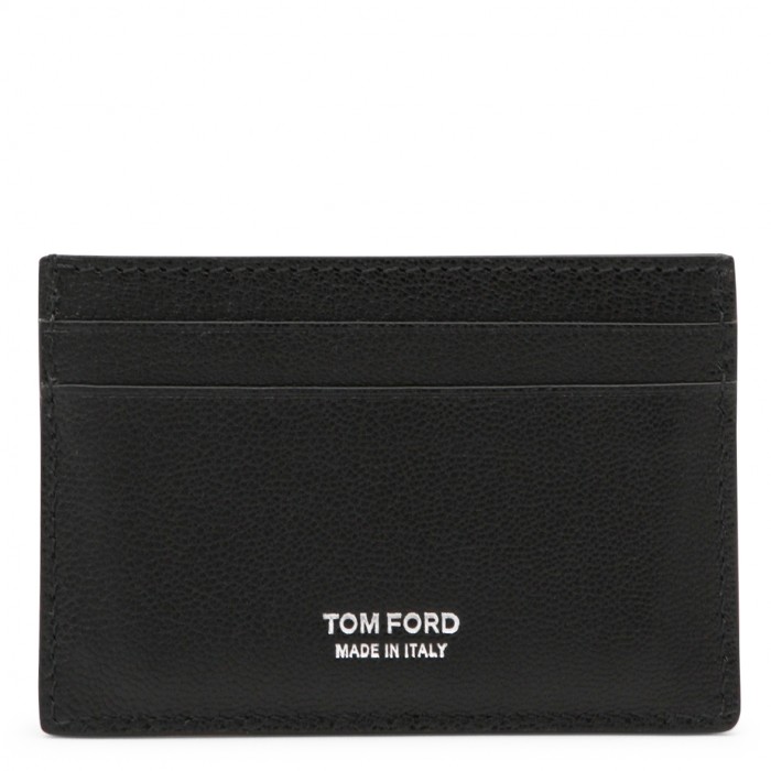 BLACK LEATHER CARD HOLDER
