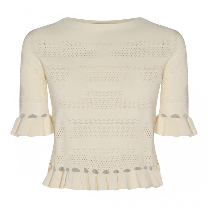 WHITE VISCOSE KNITWEAR