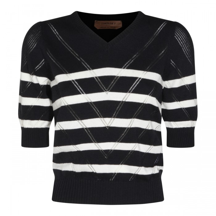 BLUE AND WHITE COTTON KNITWEAR