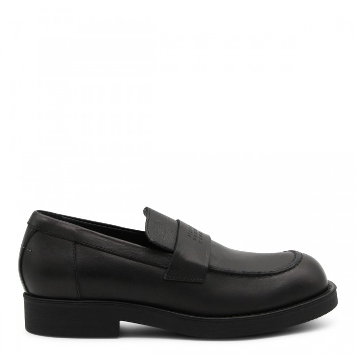 BLACK LEATHER LOAFERS