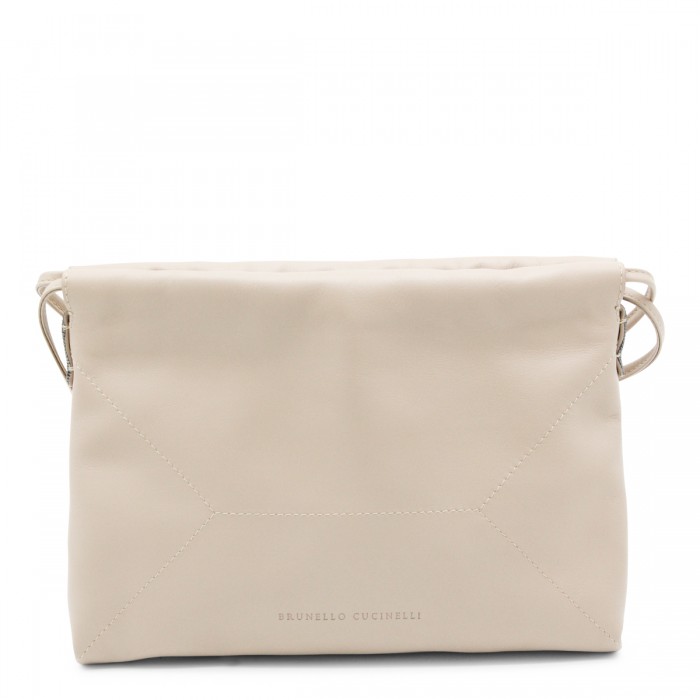 WHITE LEATHER CROSSBODY BAG