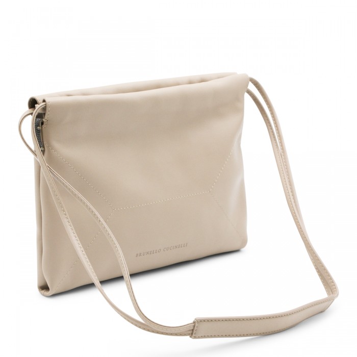 WHITE LEATHER CROSSBODY BAG 2
