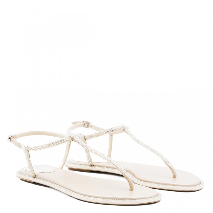 BEIGE LEATHER FLATS 2