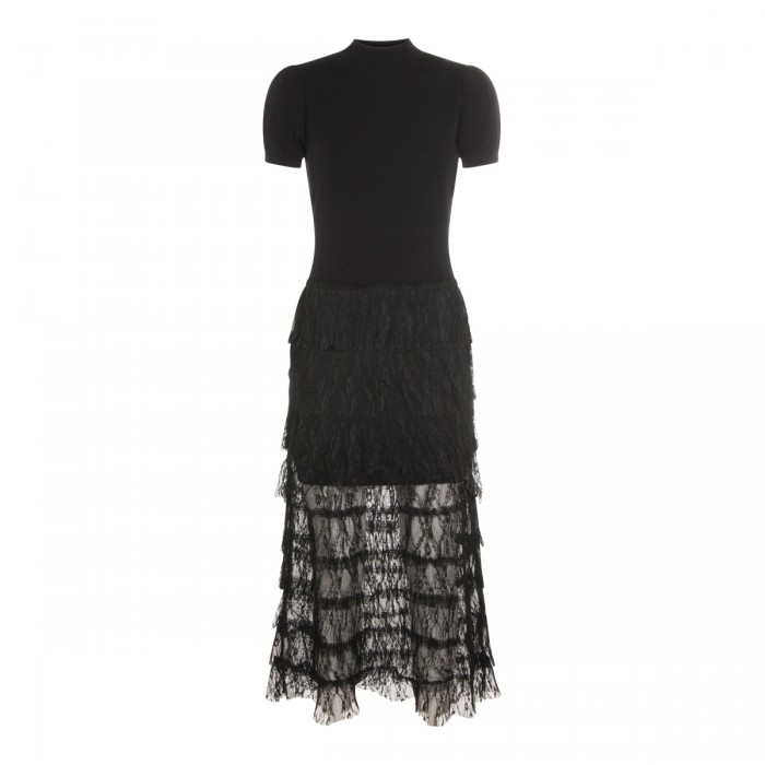 BLACK VISCOSE DRESS