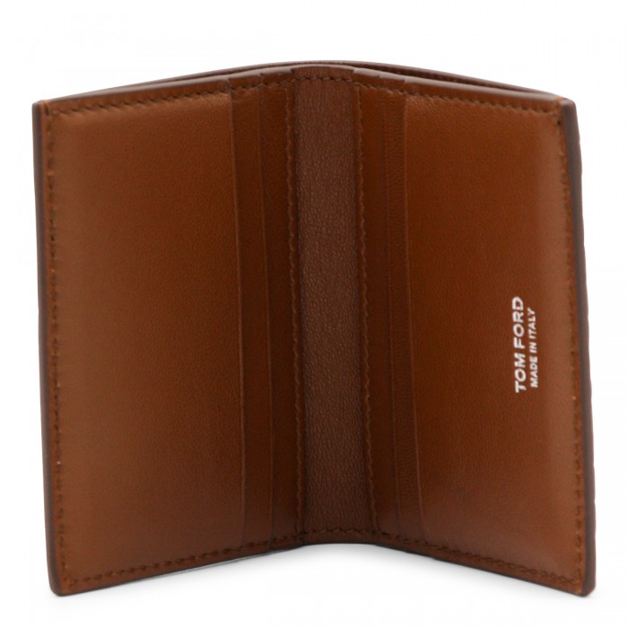 CARAMEL LEATHER CARD HOLDER 2
