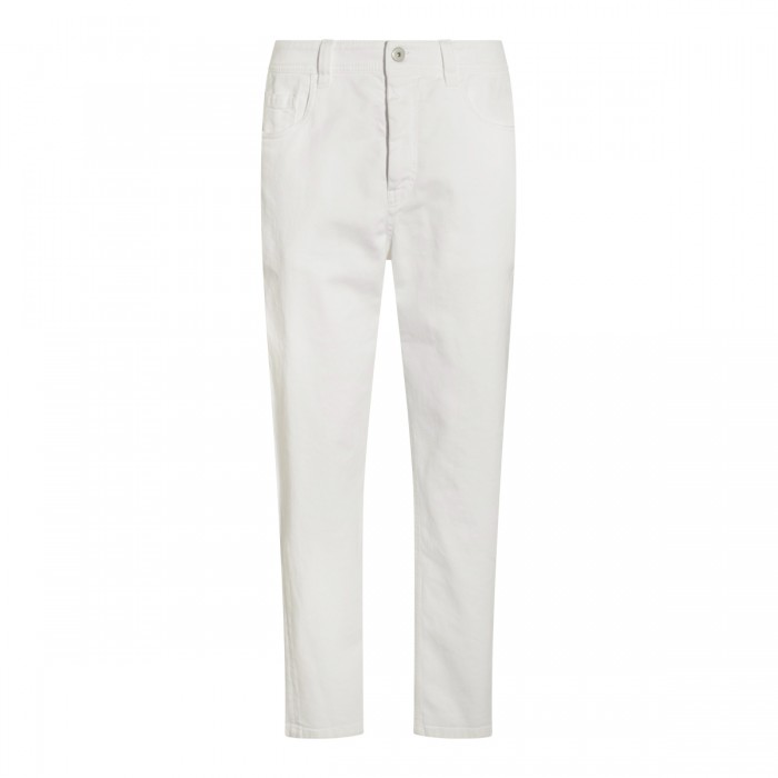 WHITE COTTON JEANS
