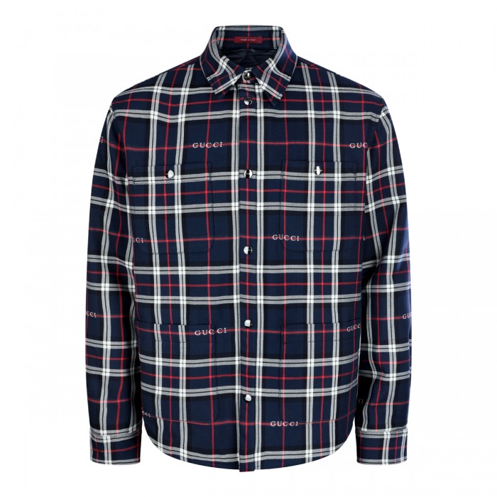 BLUE COTTON DOWN JACKET