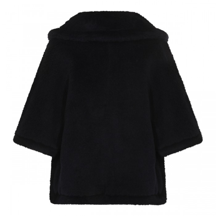 BLUE WOOL BLEND CAPE 2