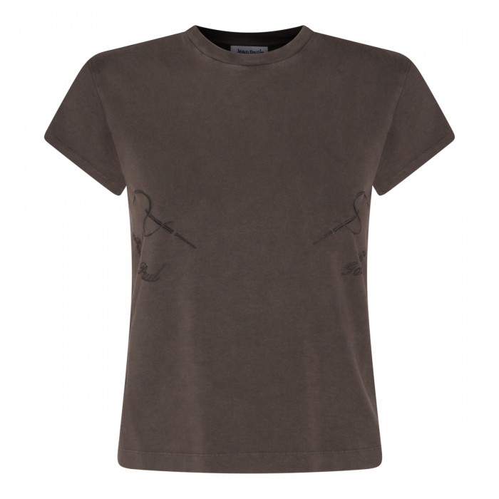 DARK GREY COTTON T-SHIRT