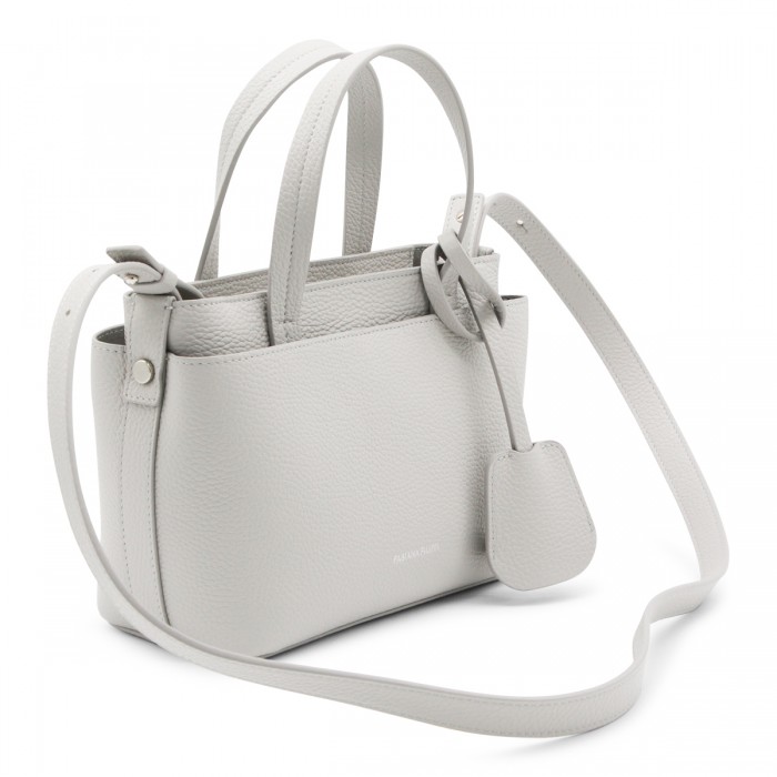 GREY LEATHER TOTE 2