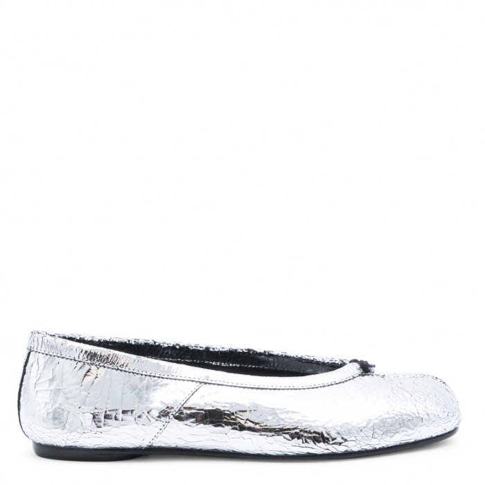 SILVER LEATHER FLATS