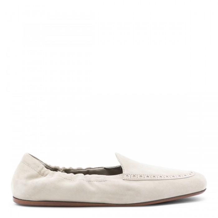 WHITE LEATHER LOAFERS