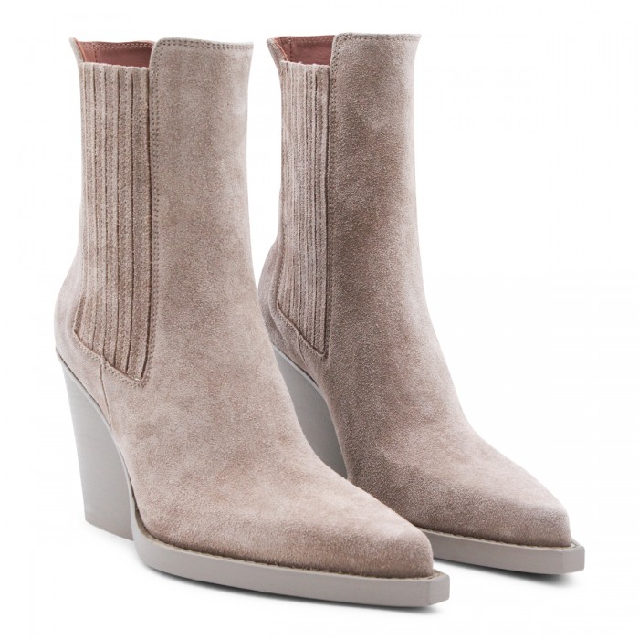 BEIGE LEATHER DALLAS ANKLE... 2