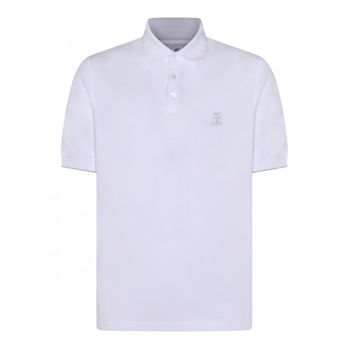 WHITE COTTON POLO SHIRT