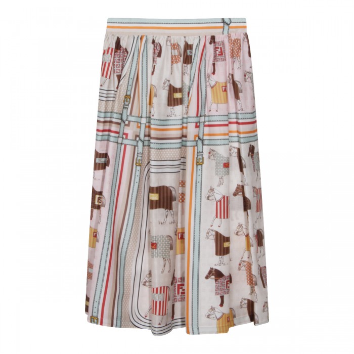 MULTICOLOR COTTON SKIRT