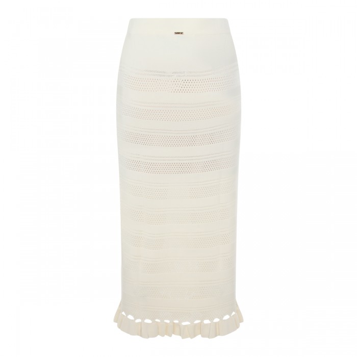 WHITE VISCOSE SKIRT 2