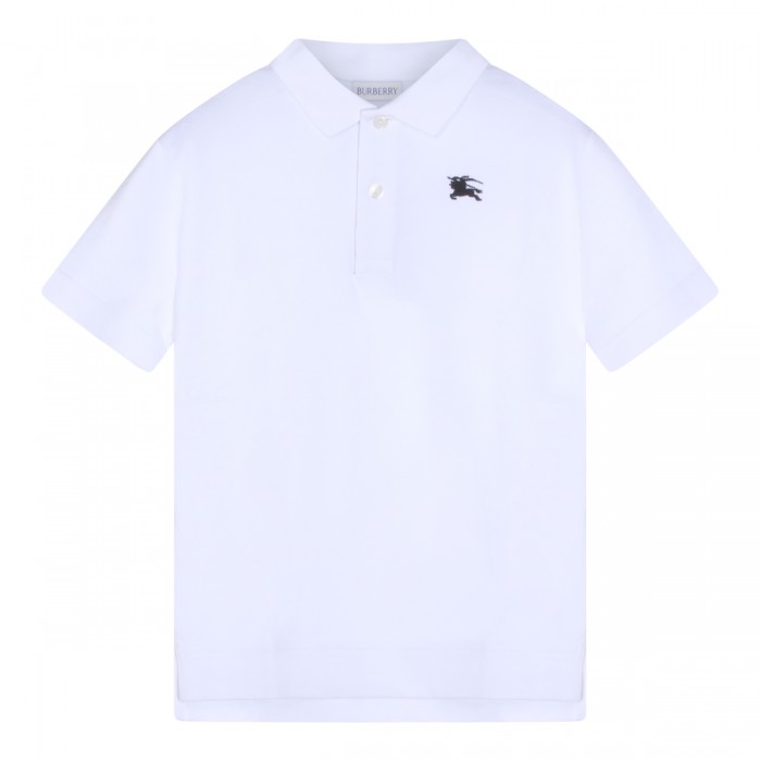 WHITE COTTON POLO SHIRT