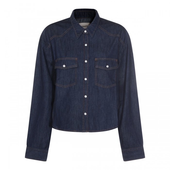DARK BLUE COTTON SHIRT